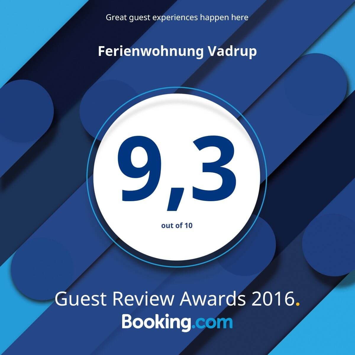 Ferienwohnung Vadrup (Tintrup) - Booking.com Guest Review Awards