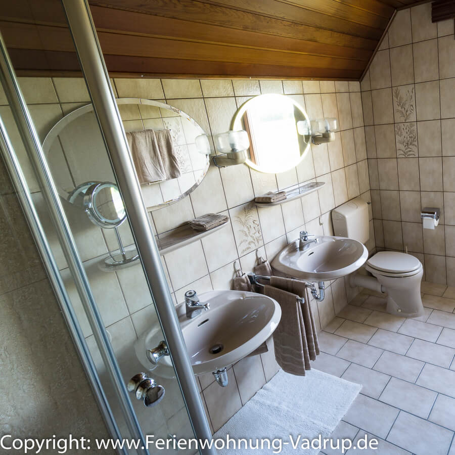Ferienwohnung Vadrup (Tintrup) - Badezimmer